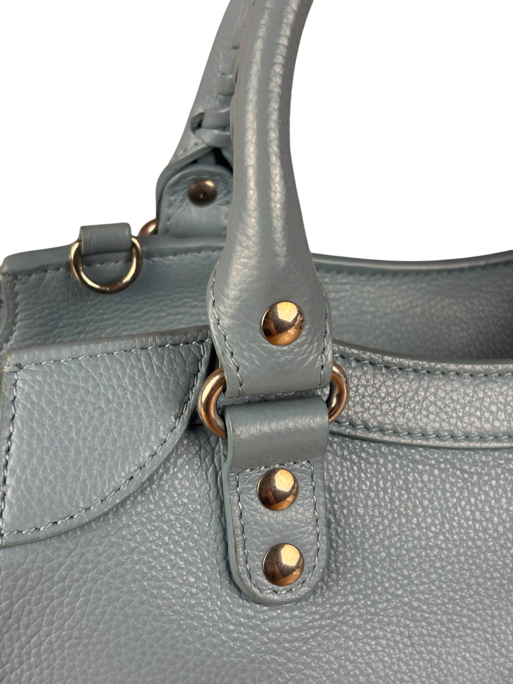 Balenciaga Light Blue Leather Neo Classic City Bag
