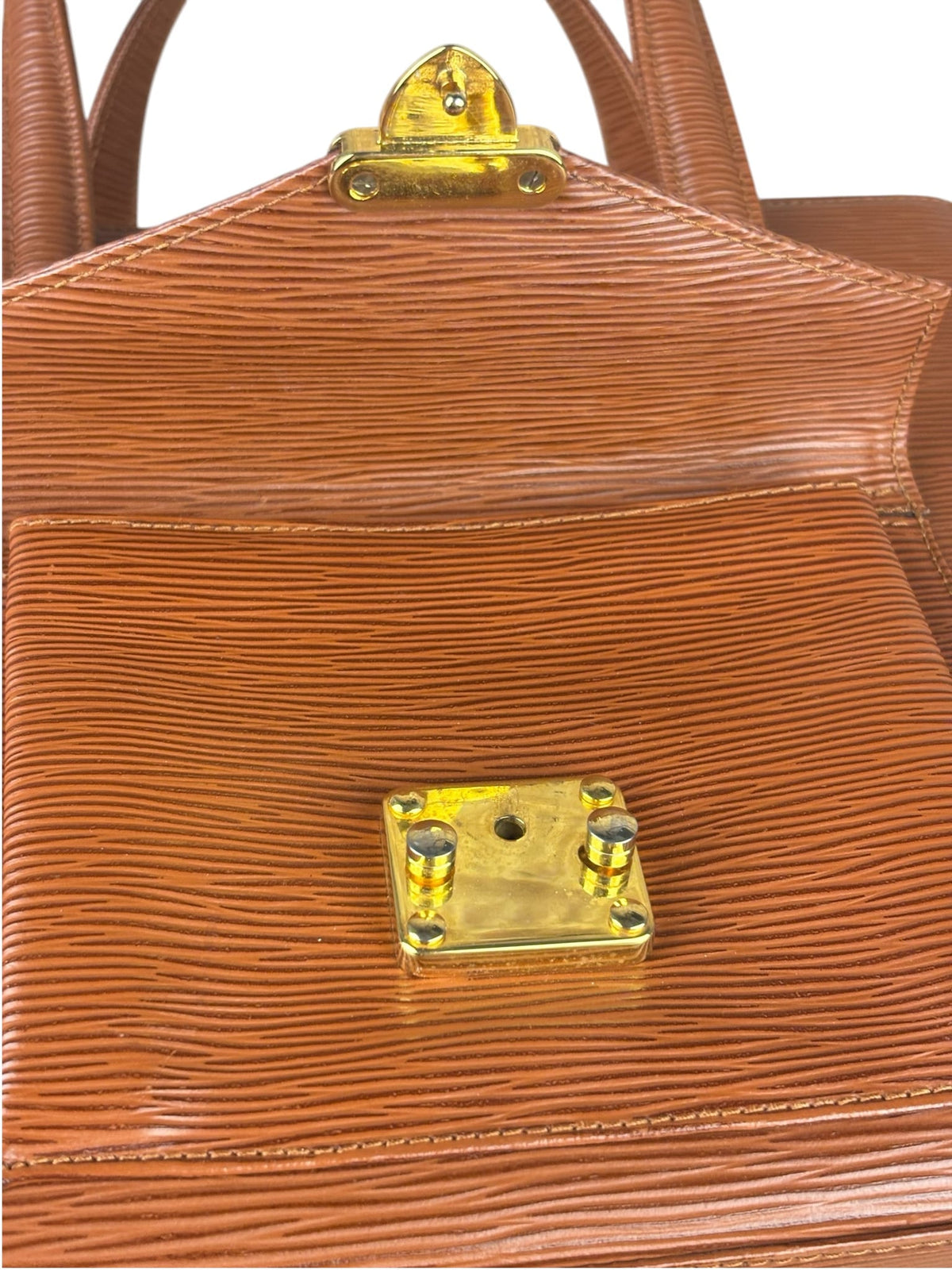 Fendi Clay Brown Epi Leather Monceau Two-Way Bag