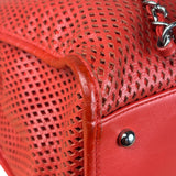 Chanel Red Perforated Leather Up in the Air 2Way Tote 2014