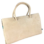 Loewe Vintage Floral Print Suede Handbag