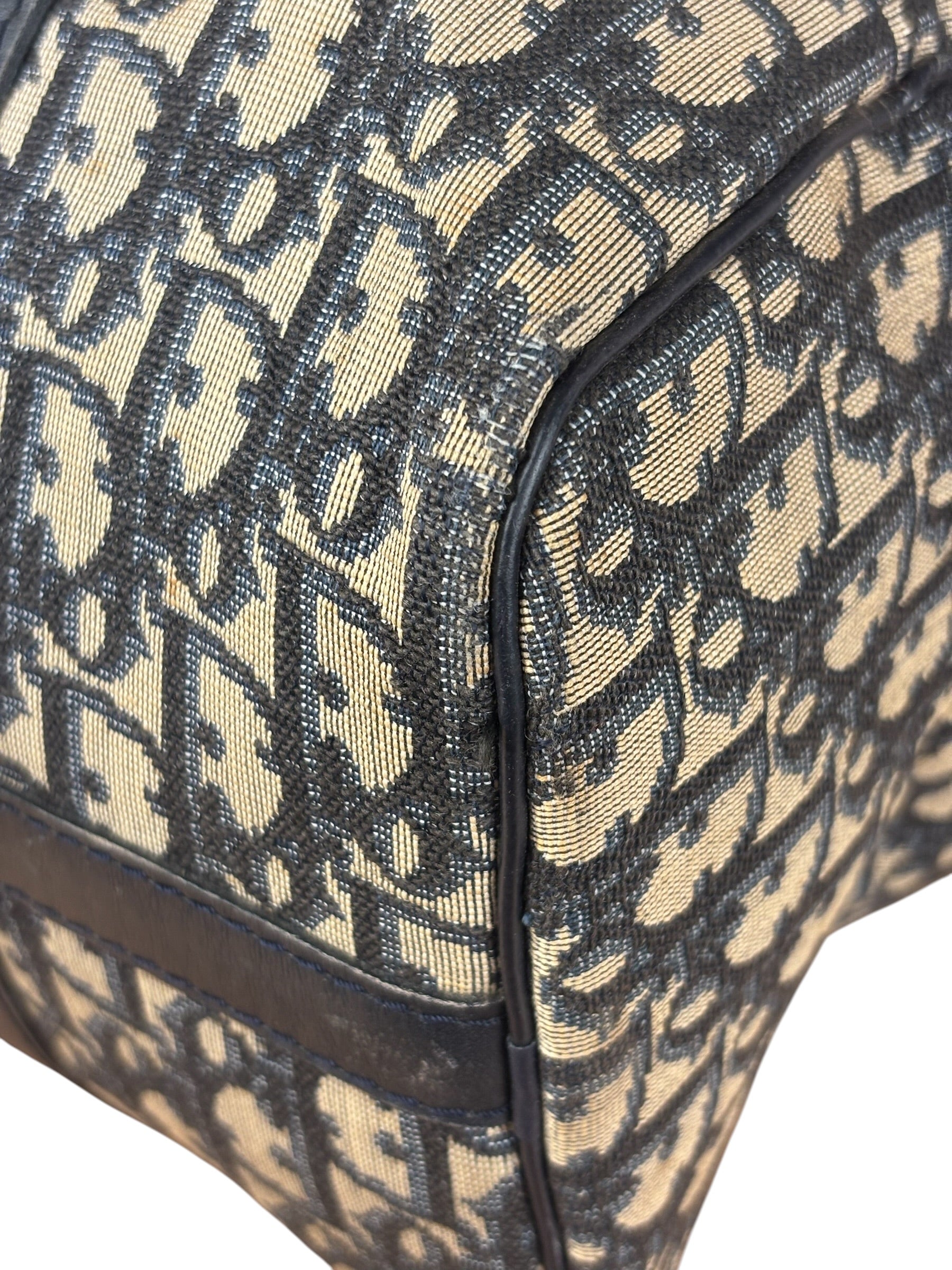 Christian Dior Canvas Monogram Trotter Mini Boston Hand Bag