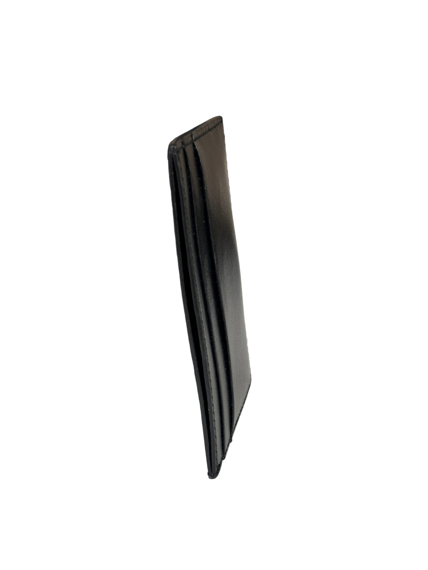 Balenciaga Black Leather Logo Card Holder