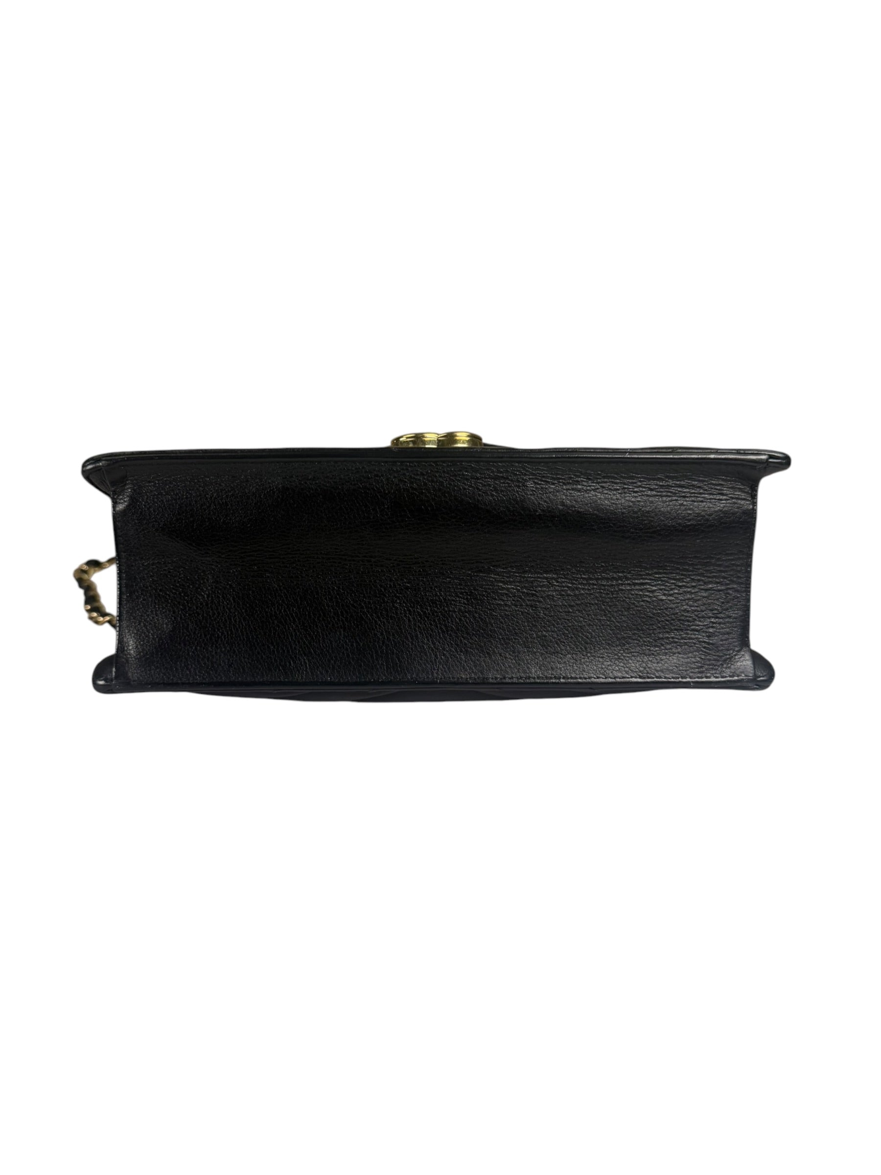 Chanel Black Calfskin Chevron Envelop Flap Bag 2019
