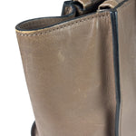 Prada Neutral Taupe Glace Calf Twin Pocket Two-Way Tote