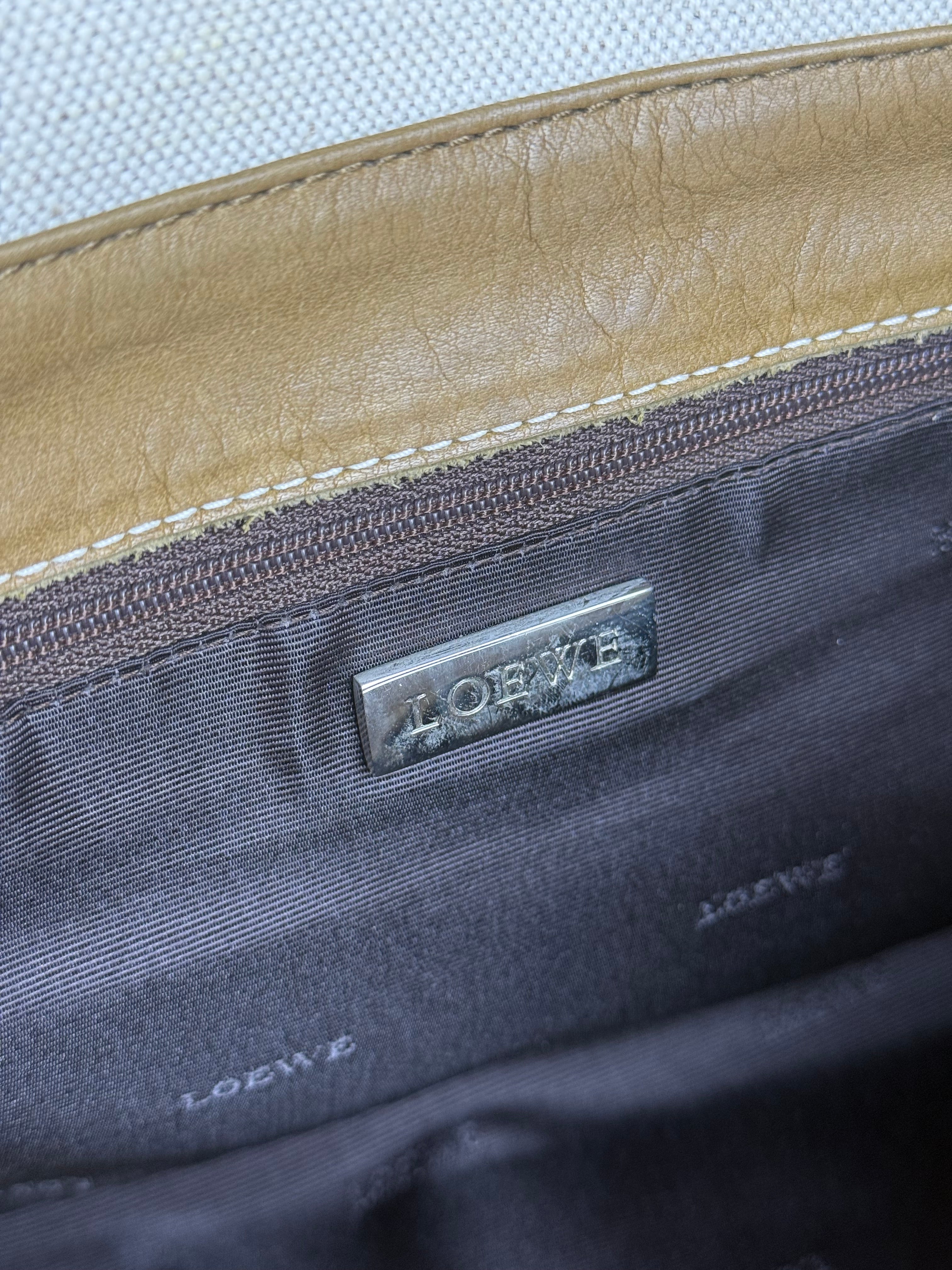 Loewe Tan & Cream Shoulder Bag