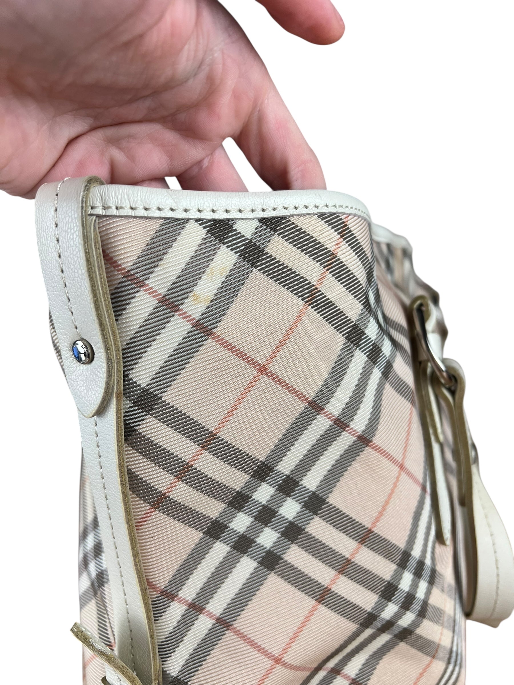 Burberry Nova Check Buckle Tote Bag