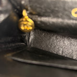 Chanel Vintage Black Mini Satin Flap Braided Shoulder Bag