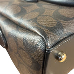Coach Brown/Black Canvas Mini Darcie Carryall Two-Way Bag