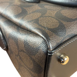 Coach Brown/Black Canvas Mini Darcie Carryall Two-Way Bag