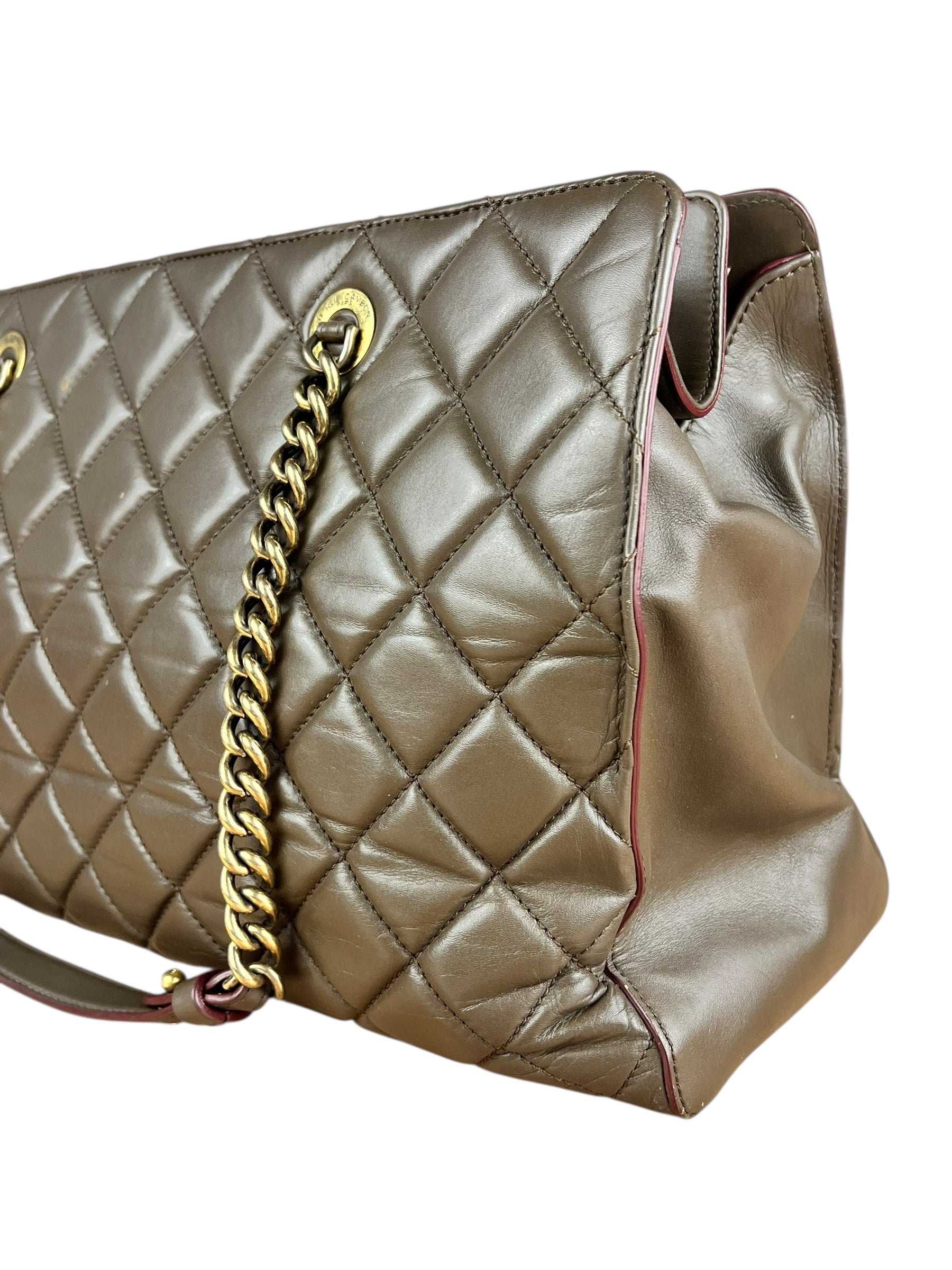Chanel CC Brown Quilted Leather Perfect Edge Tote 2012