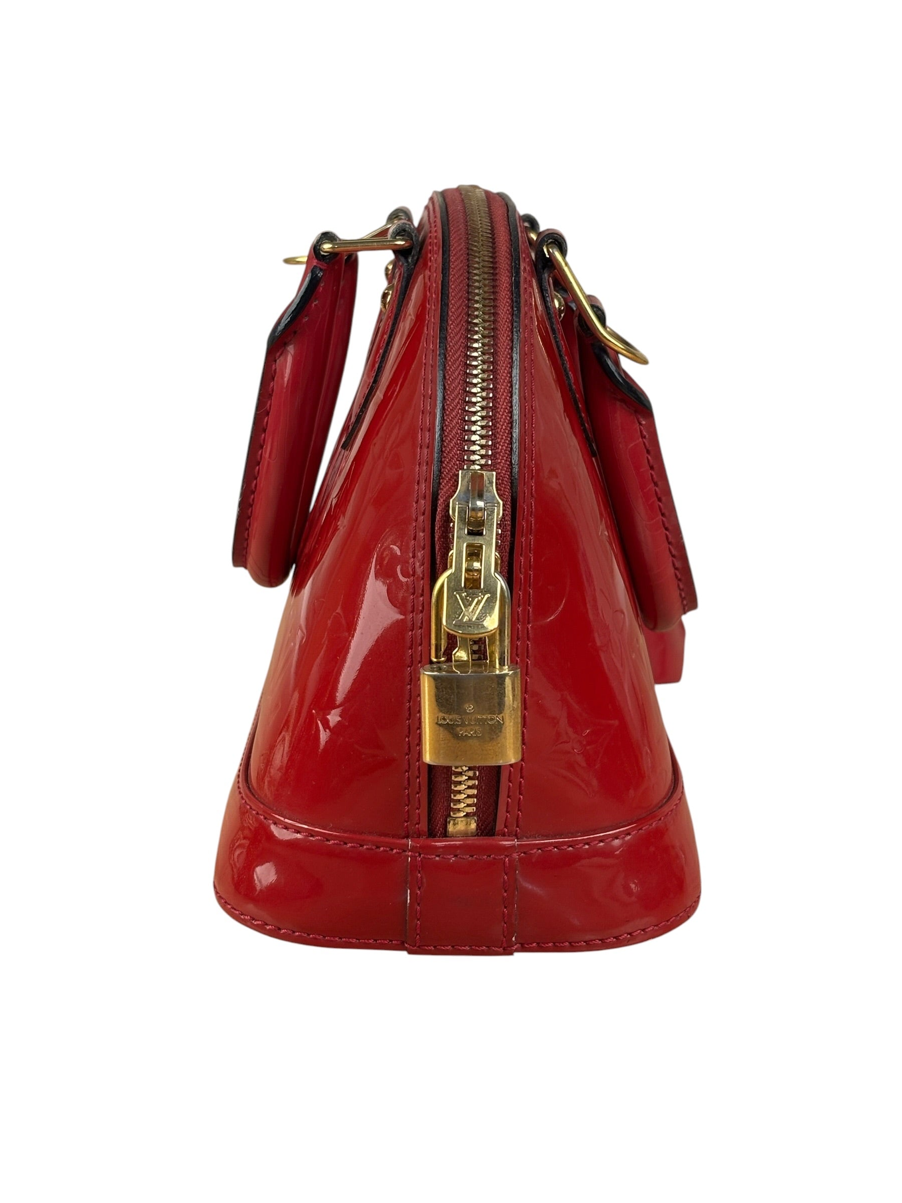 Louis Vuitton Red Monogram Vernis Alma bb