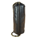 Chanel Black Quilted Leather CC Tassel Barrel Mini Chain Bag