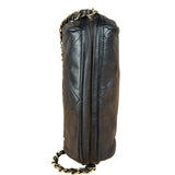 Chanel Black Quilted Leather CC Tassel Barrel Mini Chain Bag