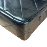 Chanel Black Quilted Two-Toned CC Double Flap Bag 90s