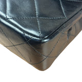 Chanel Black Quilted Two-Toned CC Double Flap Bag 90s