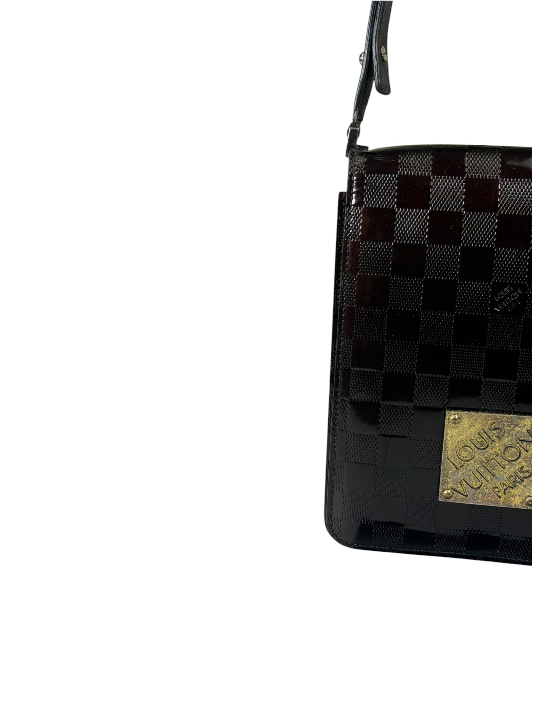 Louis Vuitton Amarante Damier Vernis Club Carmine Shoulder Bag