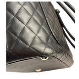 Chanel Black Quilted Calfskin Cambon Ligne Tote 2003
