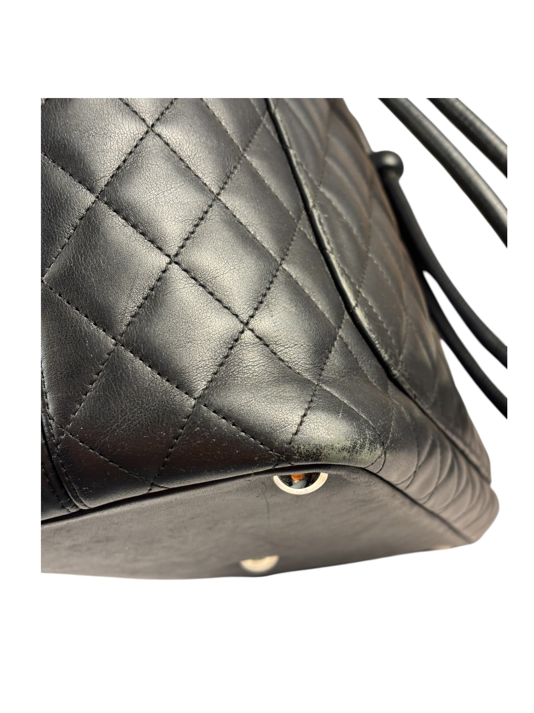 Chanel Black Quilted Calfskin Cambon Ligne Tote 2003