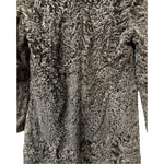 Vintage Brown Fox Fur Collar Persian Lamb Long Coat