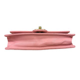 Chanel Pink Quilted Leather Pearl Chain Flap Bag 2019