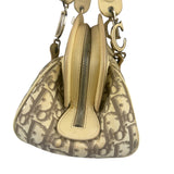 Christian Dior Vintage Monogram Flower Frame Satchel Hand Bag