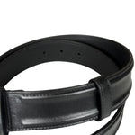 Gucci Black Leather Gold Buckle Belt