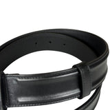 Gucci Black Leather Gold Buckle Belt