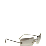 Chanel Y2k Silver Rimless 4017-D Sunglasses