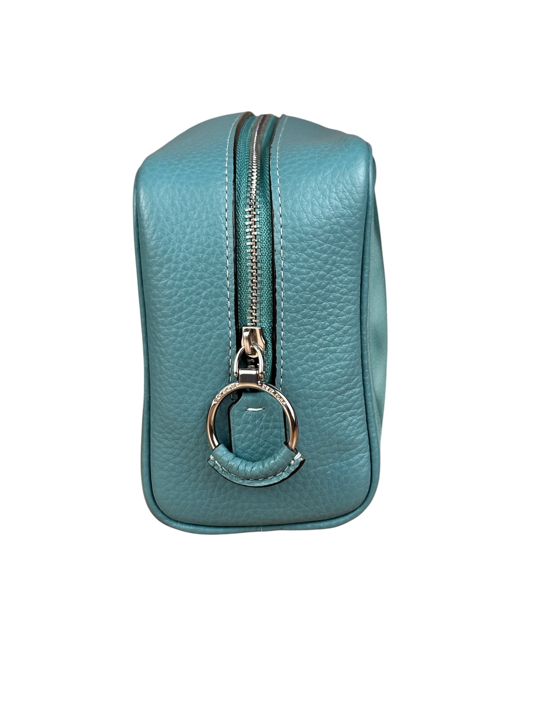 Coach Teal Blue Ellis Boxy Cosmetic Pouch