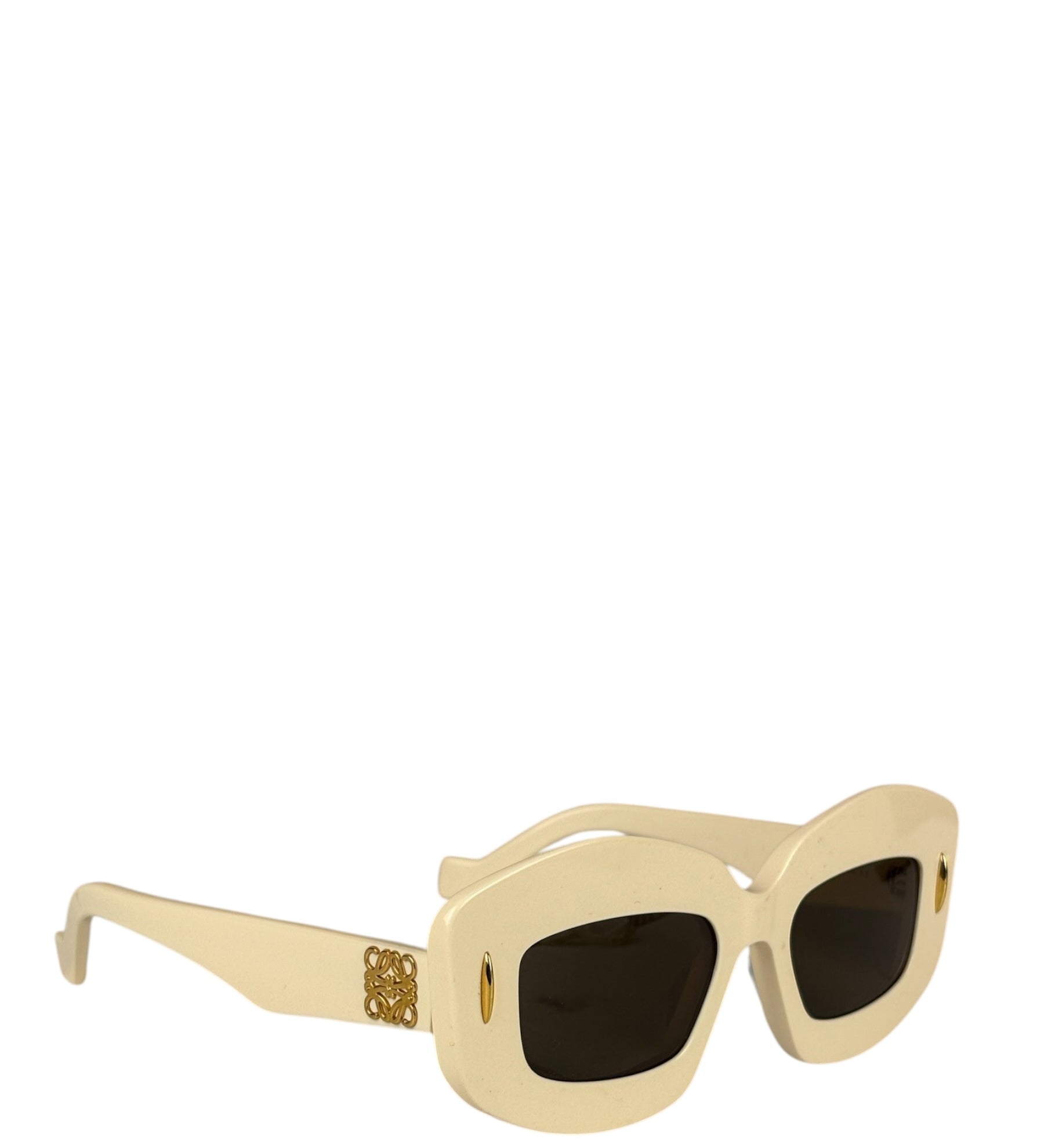 Loewe Ivory Rectangle Frame Sunglasses