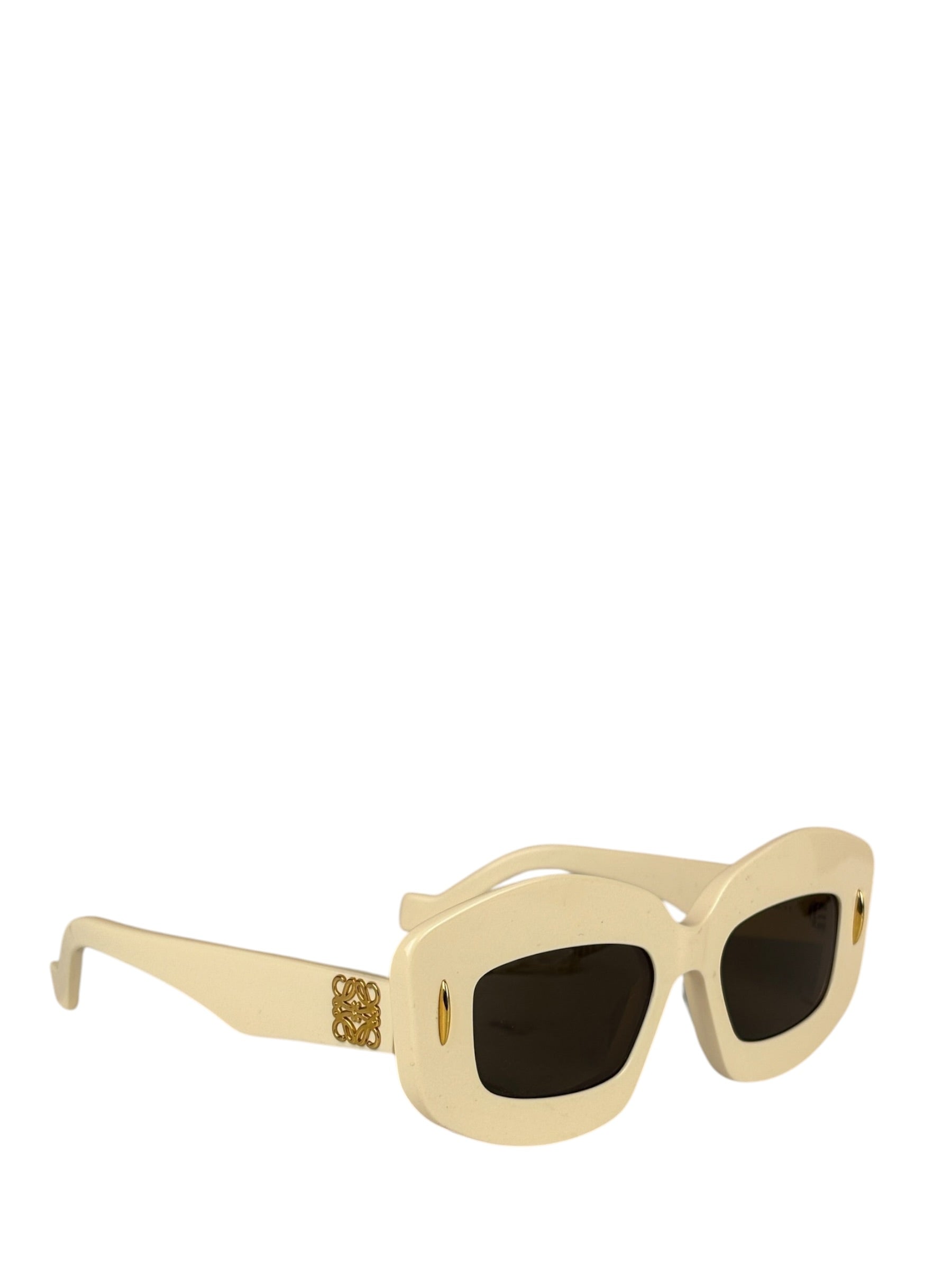 Loewe Ivory Rectangle Frame Sunglasses