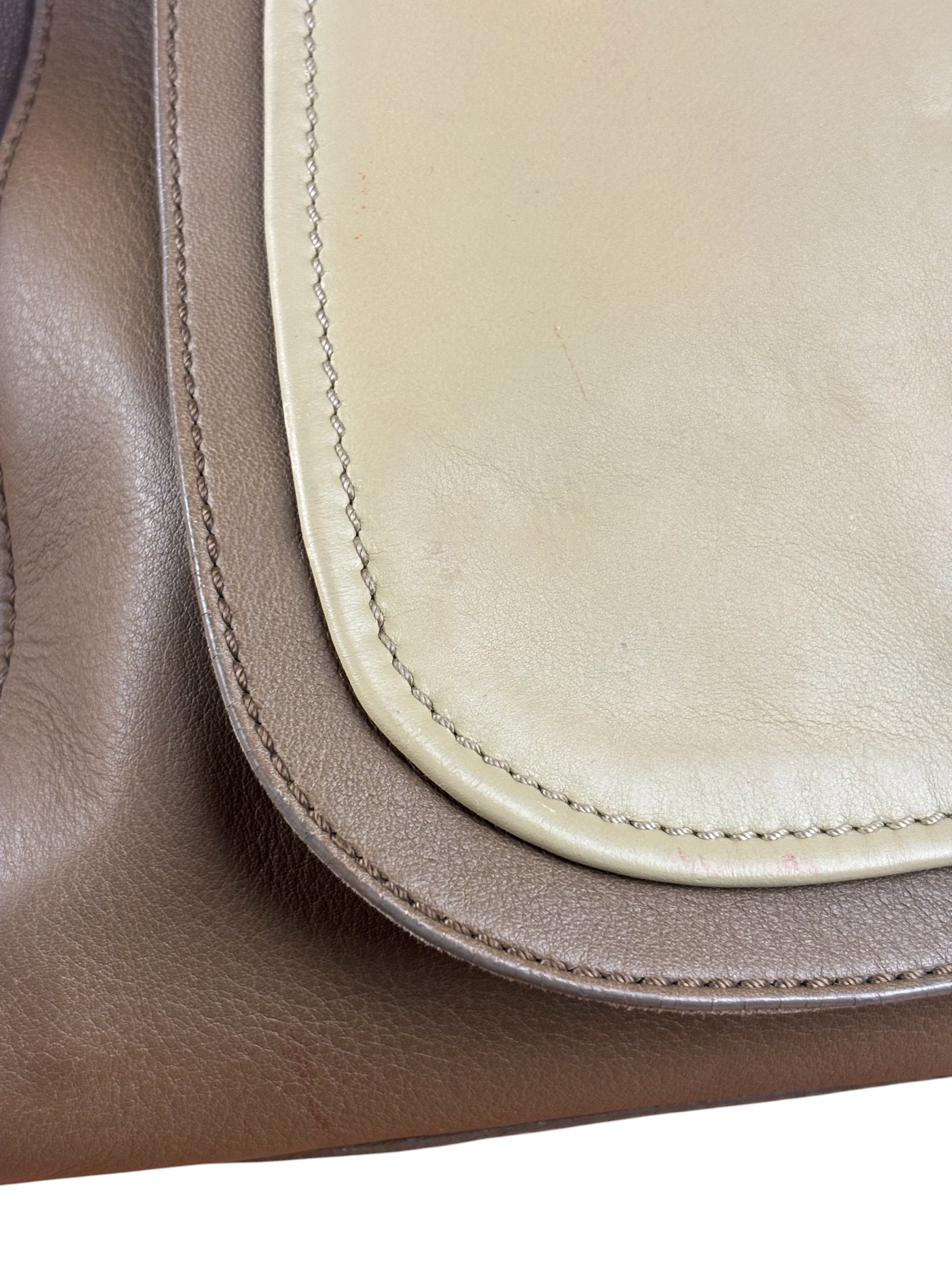 Fendi Colorblock Leather Two-Way Flap Bag