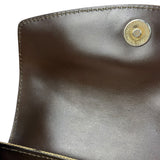 Celine Brown Leather Trim C Macadam Hobo Bag