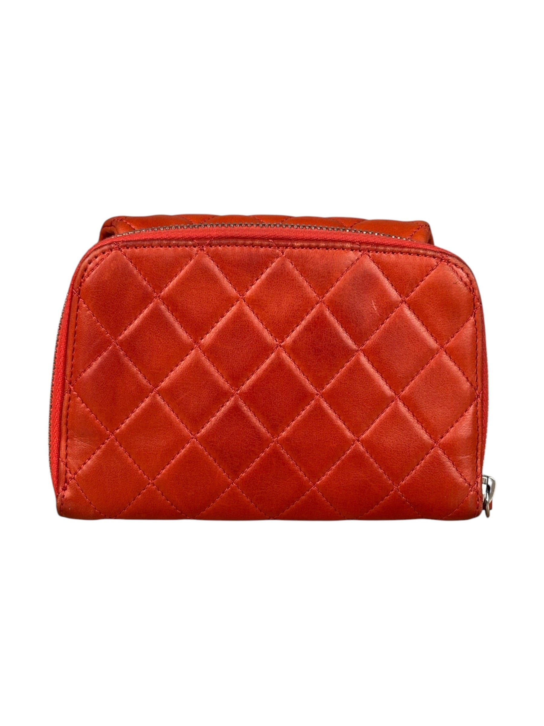 Chanel Red Quilted Mini Flap Wallet on Chain Bag 2011