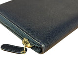 Chanel Navy Blue Long Zip Wallet
