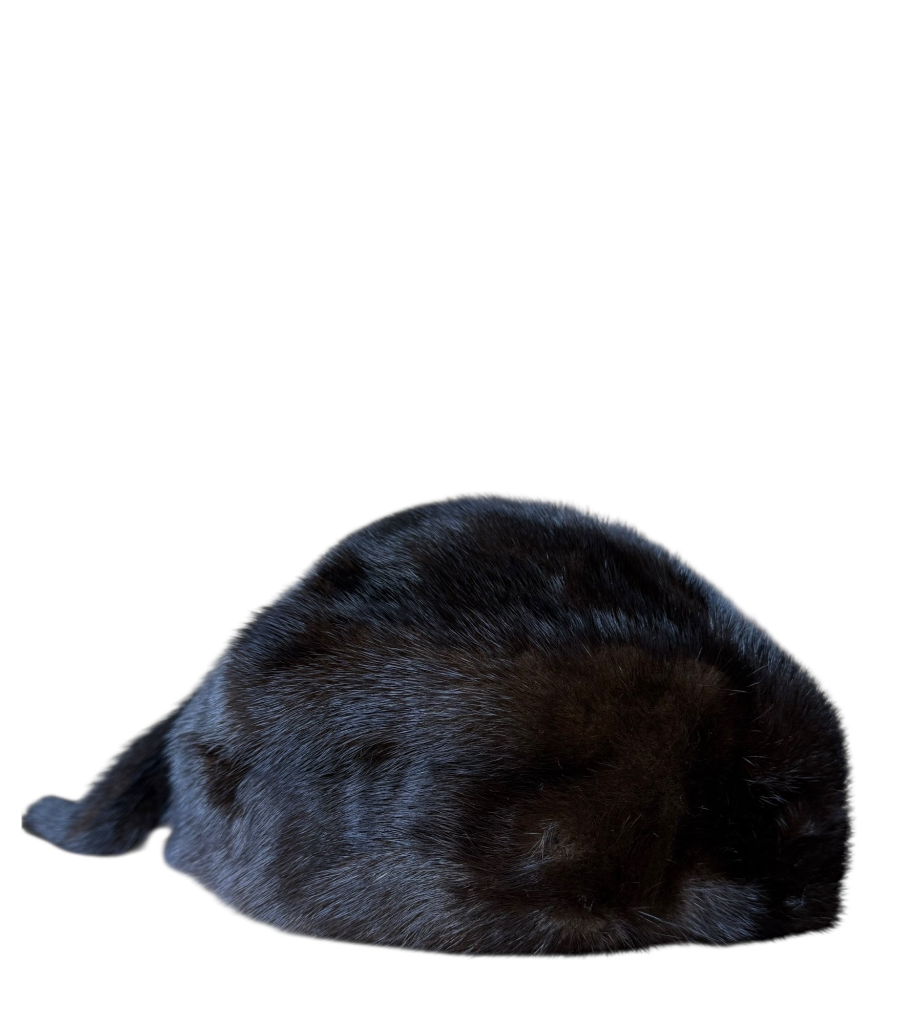 Vintage Dark Fur Tailed Hat