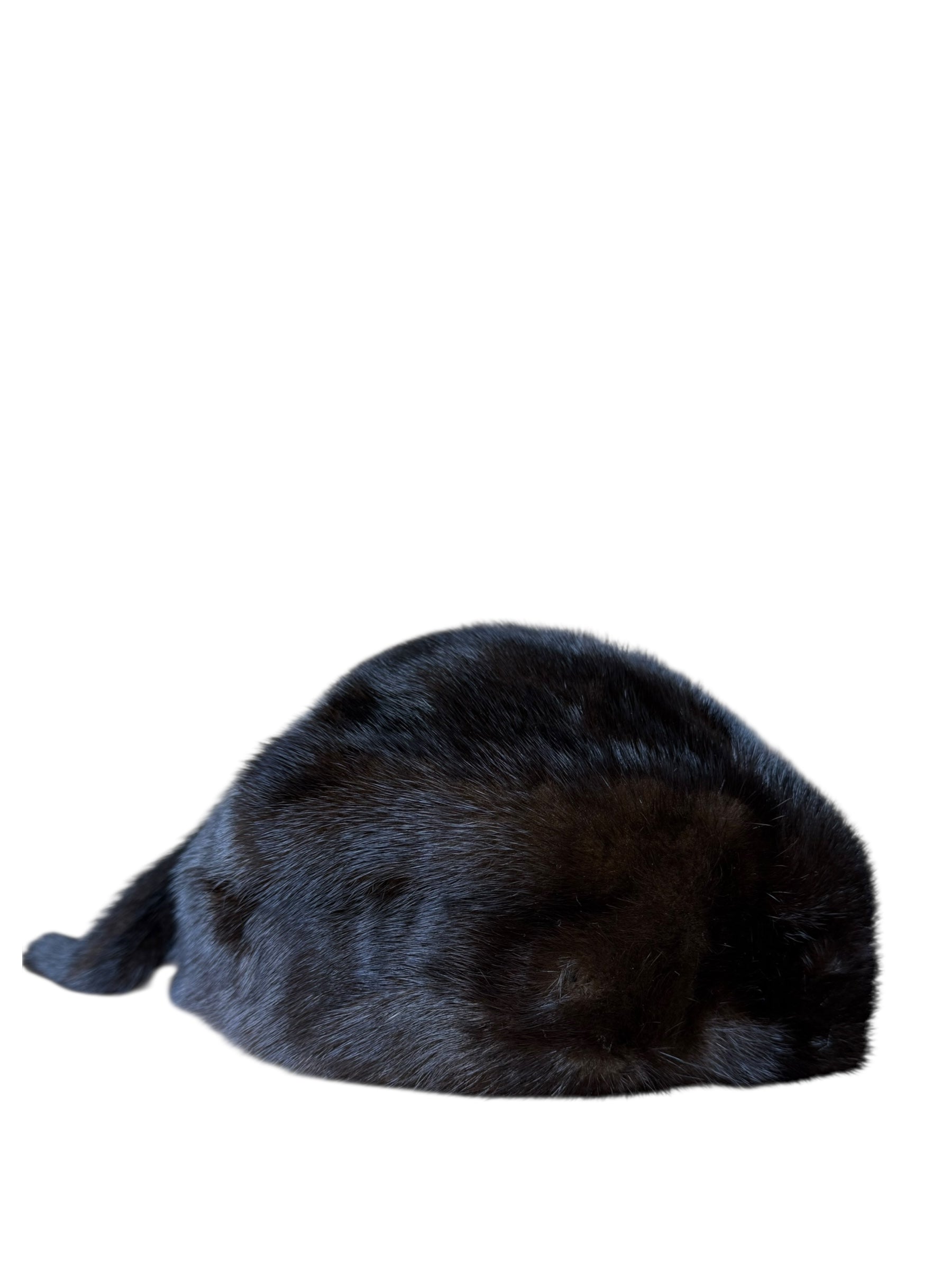 Vintage Dark Fur Tailed Hat