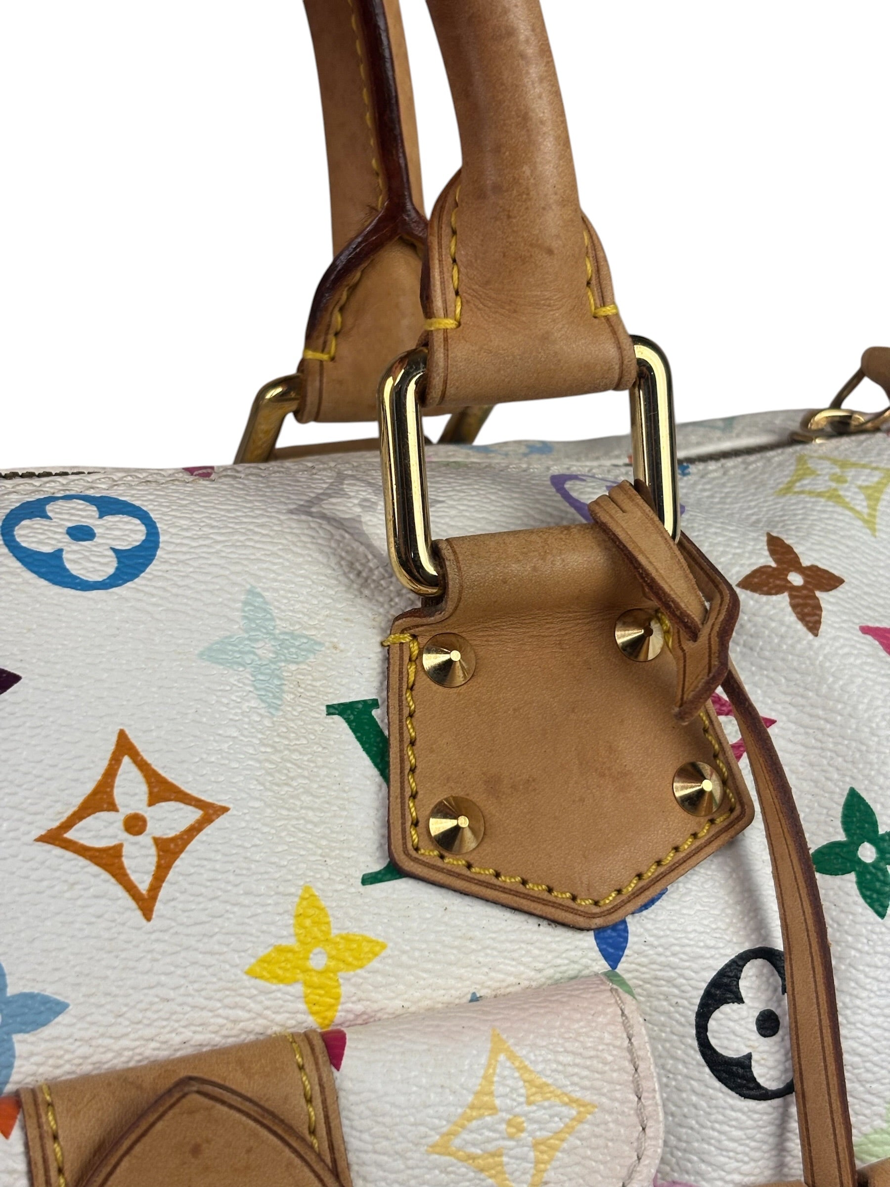 Louis Vuitton x Takashi Murakami White Monogram Speedy 30