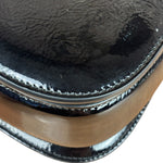 Gucci Bamboo Mini Top Handle Patent Leather Black