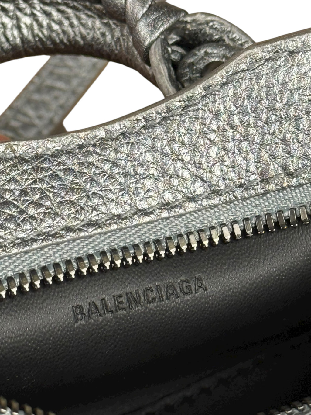 Balenciaga Nano City Bag Silver