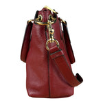 Coach Maroon Pebbled Leather Remi 2Way Bag