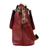 Coach Maroon Pebbled Leather Remi 2Way Bag