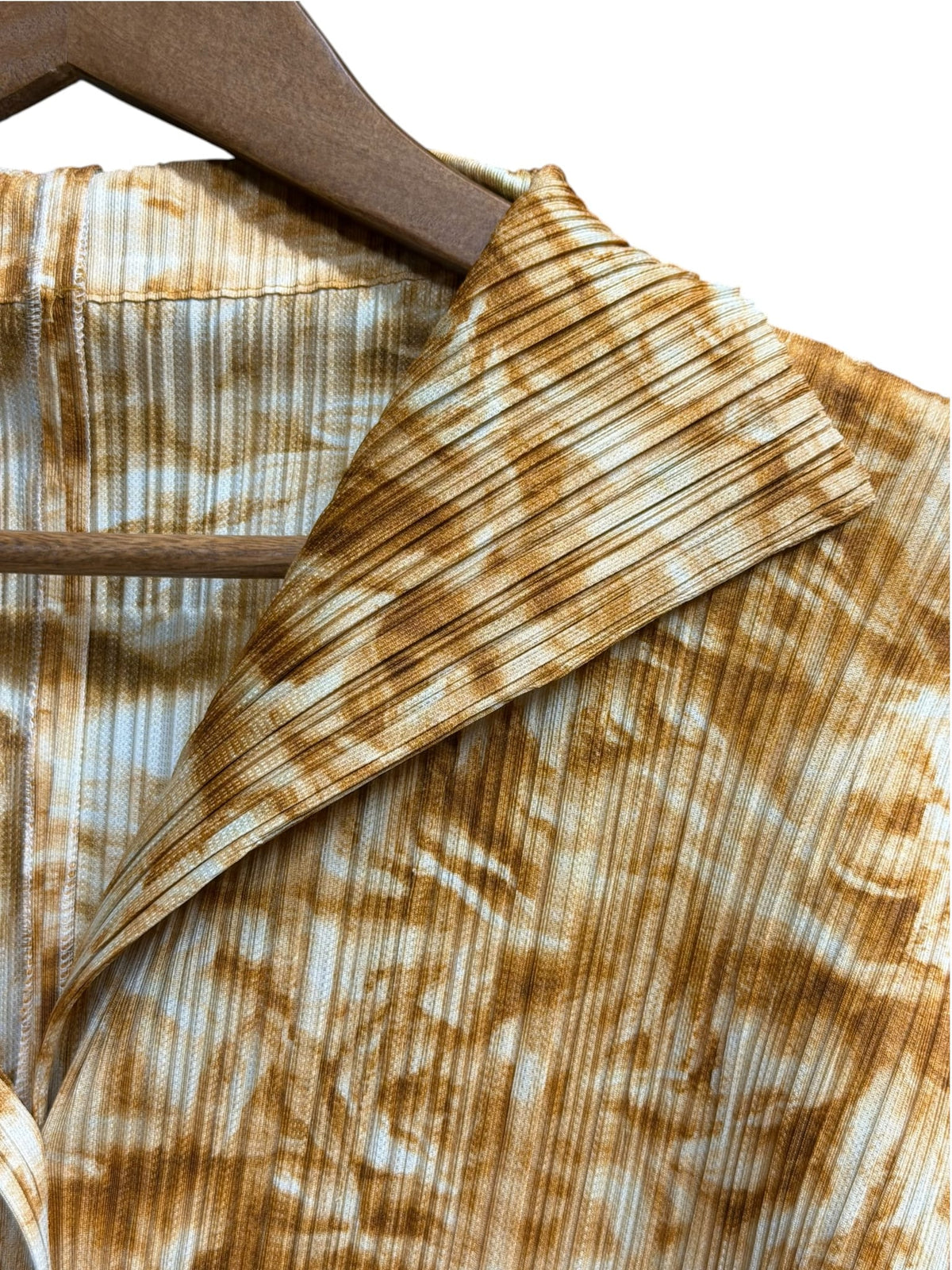 Issey Miyake Pleats Please Patterned Button Up Long Sleeve