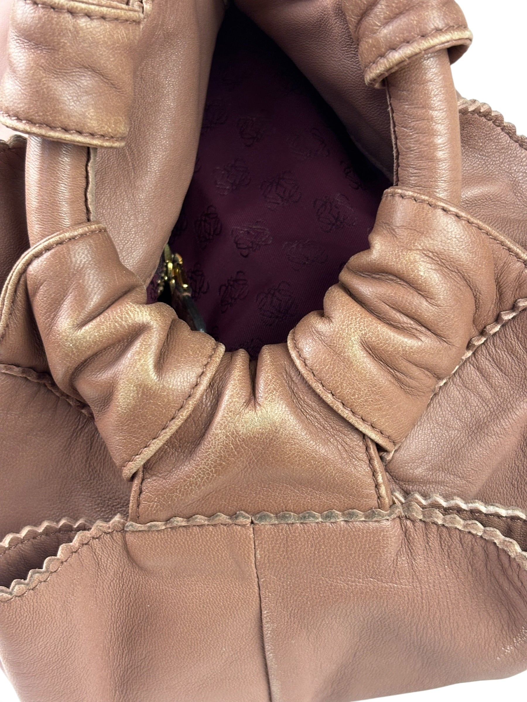 Loewe Dusty Rose Pink Leather Nappa Aire Handbag