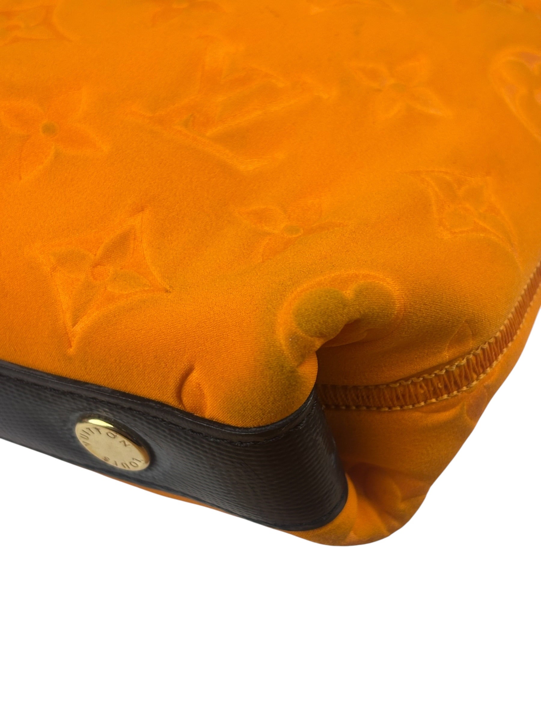 Louis Vuitton Vintage Orange Monogram Neoprene Scuba Clutch