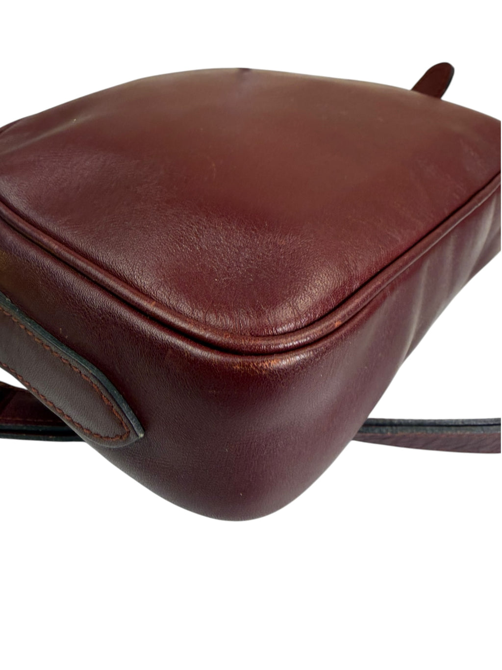 Cartier Burgundy Leather Must Line Camera Bag