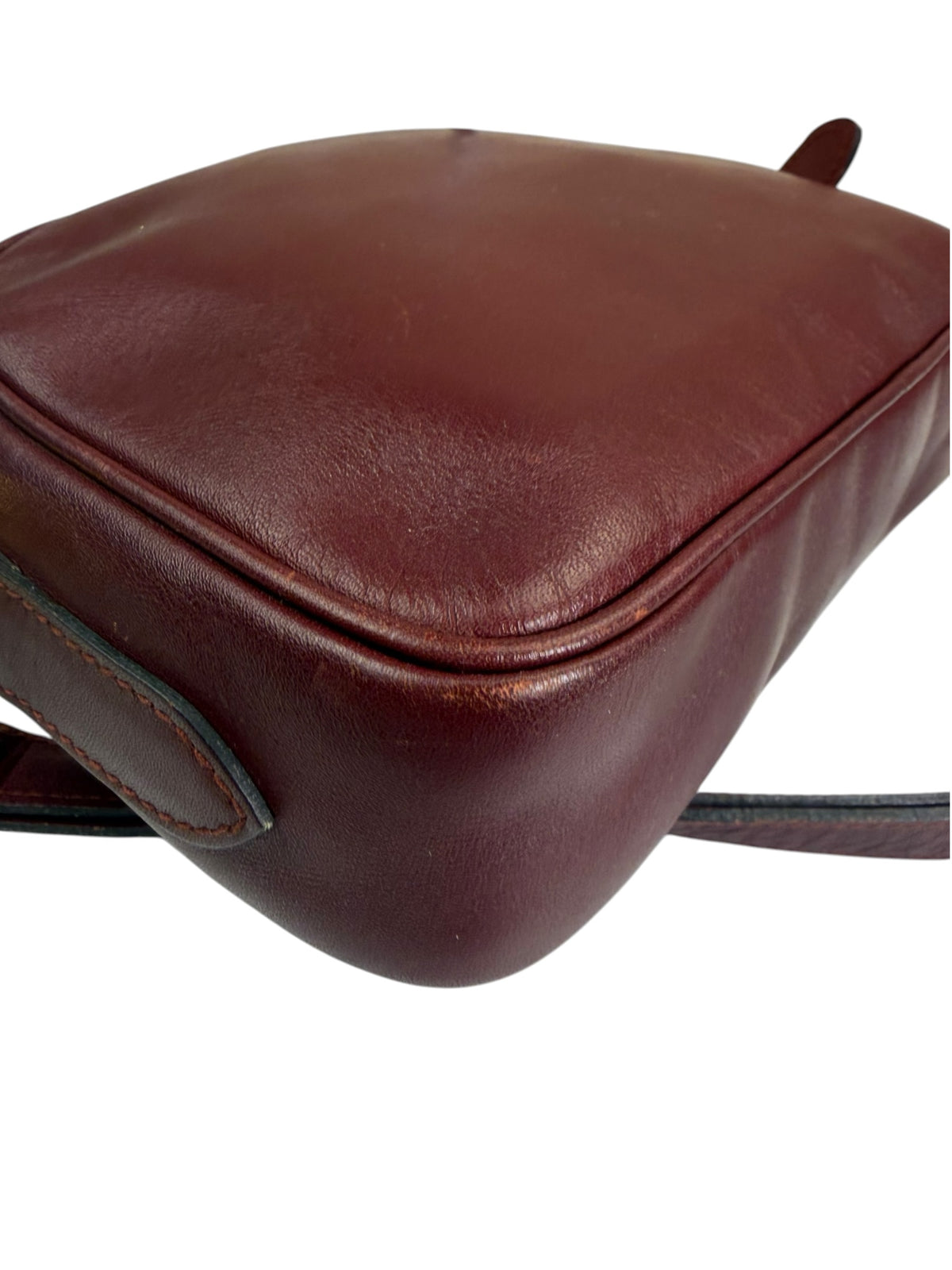 Cartier Burgundy Leather Must Line Camera Bag