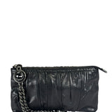 Gucci Black Leather Galaxy Wristlet Clutch
