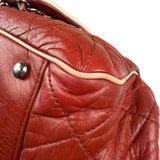 Chanel Burgundy East West Accordion Flap Bag