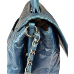 Chanel Blue Quilted Calfskin Large Convertible Boy Two-Way Bag 2012